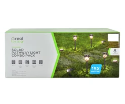 Yard Stake, Spotlight & Disc Light 8-Piece LED Solar Pathway Marker Set -Garden Oasis 810594034 P0 1