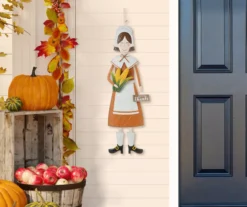 36" Pilgrim Man & Woman Metal Yard Stake Set -Garden Oasis 810596299 5