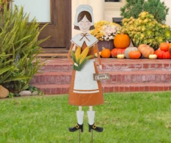 36" Pilgrim Woman Metal Yard Stake -Garden Oasis 810596391 3