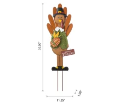 36" Pilgrim Turkey Metal Yard Stake -Garden Oasis 810596392 6