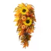 26" Sunflower, Pumpkin & Leaf Teardrop Wreath -Garden Oasis 810596394 1