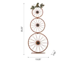 Metal Pumpkin Bicycle Wheel Decor -Garden Oasis 810596414 6