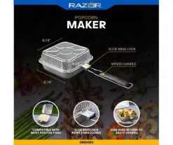 RAZOR Popcorn Maker With 4 Foil Trays -Garden Oasis 810597066 7