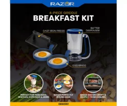 RAZOR 4-Piece Griddle Breakfast Kit -Garden Oasis 810597070 2