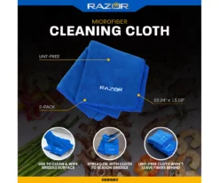 RAZOR Microfiber Cleaning Cloths, 2-Pack -Garden Oasis 810597074 5