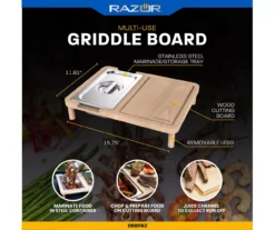 RAZOR Multi-Use Griddle Board -Garden Oasis 810597077 7