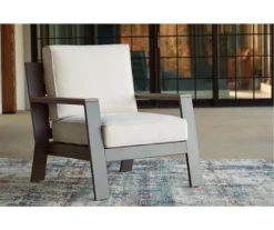 Tropicava Wood Look & Metal Cushioned Patio Lounge Chair -Garden Oasis 810599414 2