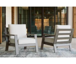 Tropicava Wood Look & Metal Cushioned Patio Lounge Chair -Garden Oasis 810599414 5