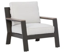 Tropicava Wood Look & Metal Cushioned Patio Lounge Chair -Garden Oasis 810599414 7
