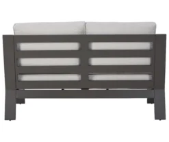 Tropicava Wood Look & Metal Cushioned Patio Loveseat -Garden Oasis 810599415 2