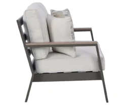 Tropicava Wood Look & Metal Cushioned Patio Loveseat -Garden Oasis 810599415 4