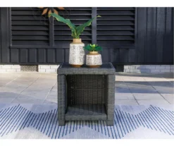 Elite Park All-Weather Wicker Patio End Table -Garden Oasis 810599417 2