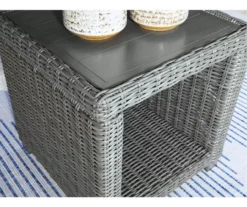 Elite Park All-Weather Wicker Patio End Table -Garden Oasis 810599417 3