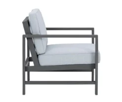 Fynnegan Gray Wood Cushioned Patio Lounge Chairs, 2-Pack -Garden Oasis 810599421 5