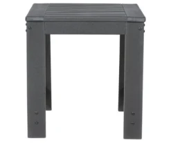 Amora Slat Wood Look Patio End Table -Garden Oasis 810599430 4