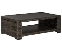 Grasson Lane All-Weather Wicker Patio Coffee Table -Garden Oasis 810599433 2