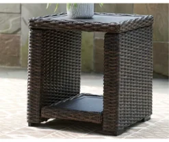 Grasson Lane All-Weather Wicker Patio End Table -Garden Oasis 810599434 1