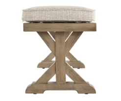 Beachcroft Wood Look Cushioned Patio Dining Bench -Garden Oasis 810599435 5