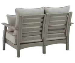 Visola Wood Look Cushioned Patio Loveseat -Garden Oasis 810599445 3