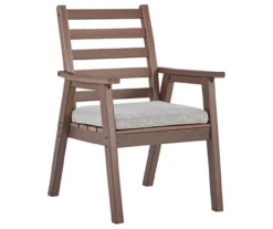 Emmeline Wood Look Cushioned Patio Armchairs, 2-Pack -Garden Oasis 810599446 1