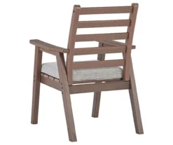 Emmeline Wood Look Cushioned Patio Armchairs, 2-Pack -Garden Oasis 810599446 2