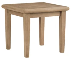 Gerianne Gray-Brown Wood Patio End Table