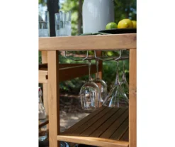 Kailani Honey Rolling Patio Serving Cart -Garden Oasis 810599454 11