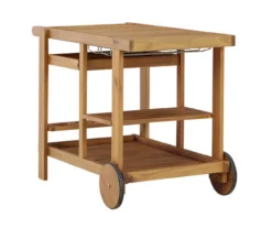 Kailani Honey Rolling Patio Serving Cart -Garden Oasis 810599454 4