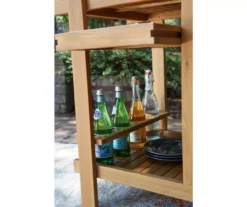 Kailani Honey Rolling Patio Serving Cart -Garden Oasis 810599454 6