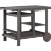 Kailani Gray Rolling Patio Serving Cart -Garden Oasis 810599455 2