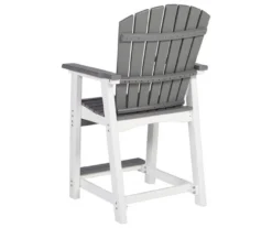Transville Gray & White Wood Look Patio Counter Bar Stools, 2-Pack -Garden Oasis 810599461 2