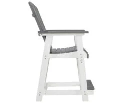 Transville Gray & White Wood Look Patio Counter Bar Stools, 2-Pack -Garden Oasis 810599461 5