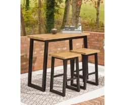 Town Wood 3-Piece Patio Counter Table Set -Garden Oasis 810599466 1