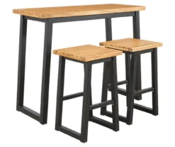 Town Wood 3-Piece Patio Counter Table Set