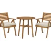 Vallerie Wood 3-Piece Cushioned Patio Bistro Set -Garden Oasis 810599472 10