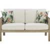 Barn Cove Wood Cushioned Patio Loveseat
