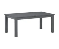 Fynnegan Gray Wood Cushioned Patio Loveseat & Coffee Table Set -Garden Oasis 810599482 13