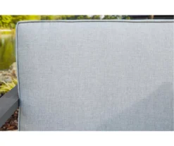 Fynnegan Gray Wood Cushioned Patio Loveseat & Coffee Table Set -Garden Oasis 810599482 2