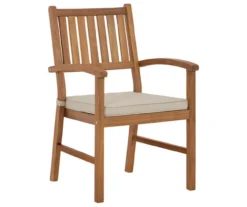 Janiyah Wood Cushioned Patio Armchairs, 2-Pack -Garden Oasis 810601929 1