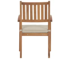 Janiyah Wood Cushioned Patio Armchairs, 2-Pack -Garden Oasis 810601929 2