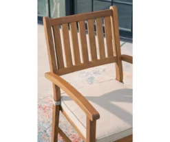 Janiyah Wood Cushioned Patio Armchairs, 2-Pack -Garden Oasis 810601929 3