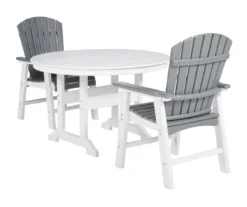 Transville Gray & White Wood Look Patio Dining Chairs, 2-Pack -Garden Oasis 810601930 1