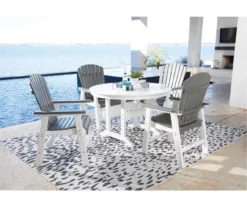 Transville Gray & White Wood Look Patio Dining Chairs, 2-Pack -Garden Oasis 810601930 2