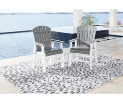 Transville Gray & White Wood Look Patio Dining Chairs, 2-Pack