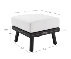 Marcy Metal Cushioned Patio Ottoman -Garden Oasis 810607956 A8 4