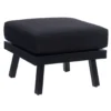 Marcy Black Metal Cushioned Patio Ottoman -Garden Oasis 810607957 A0 1 1