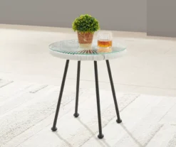 Maelynn Rope & Glass Patio Side Table -Garden Oasis 810607964 A7 5