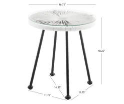 Maelynn Rope & Glass Patio Side Table -Garden Oasis 810607964 A8 6