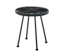 Maelynn Rope & Glass Patio Side Table