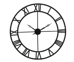 29" Black Roman Numeral Outdoor Wall Clock